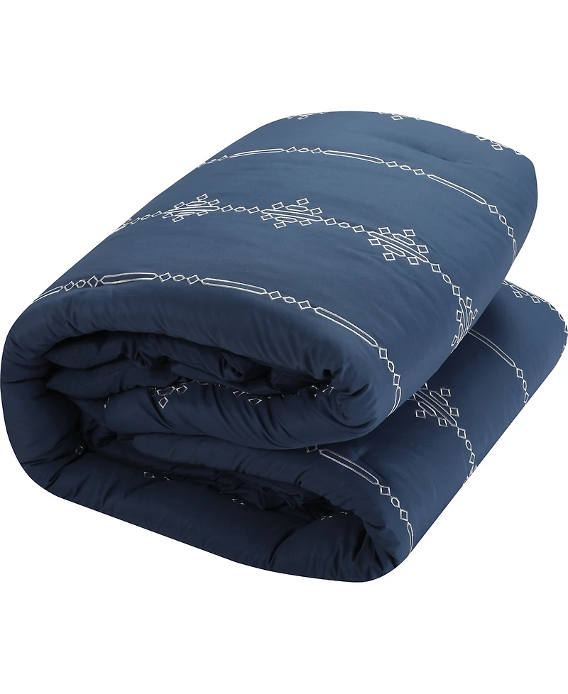 Closeout! Stratford Park Crocusveta Satin Embroidery 7-Pc. Comforter Set