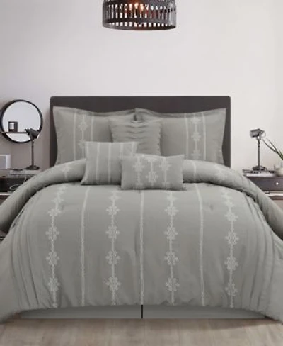 Closeout Stratford Park Crocusveta Satin Embroidery Comforter Sets