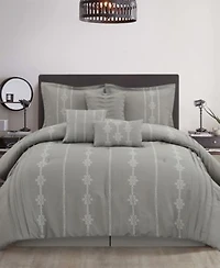 Closeout Stratford Park Crocusveta Satin Embroidery Comforter Sets