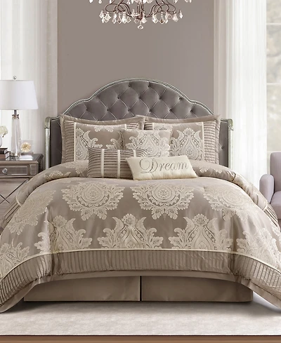 Stratford Park Therese Damask 7-Pc. Comforter Set, California King