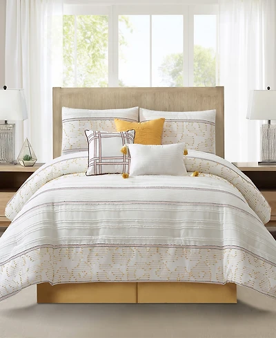 Stratford Park Ferdinico Stripe 7-Pc. Comforter Set, California King