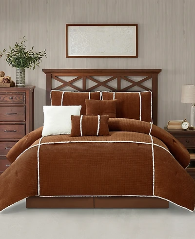 Stratford Park Arvada Solid Cabin Style 7-Pc. Comforter Set