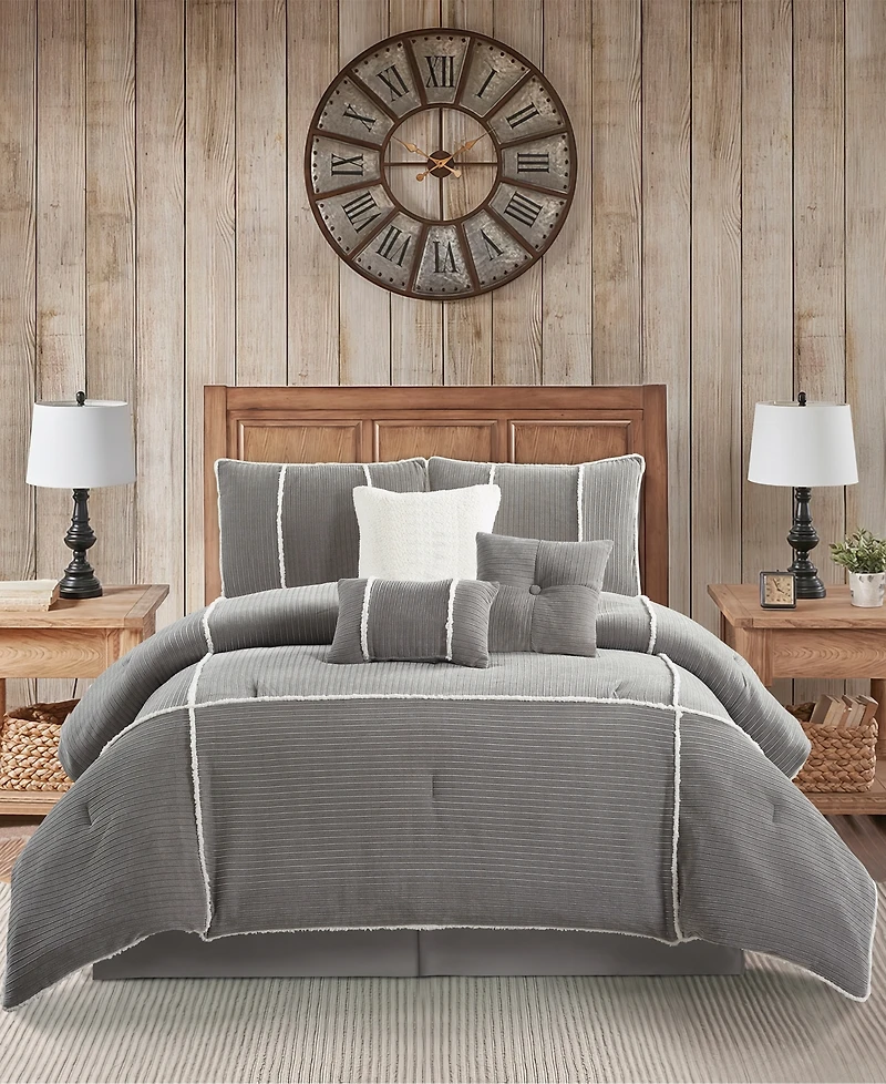 Stratford Park Arvada Solid Cabin Style 7-Pc. Comforter Set