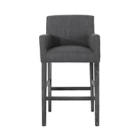 Streamdale Contemporary Upholstered Counter Stools With Armrests (30.5" Height)
