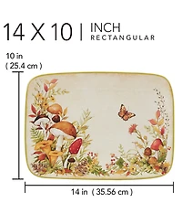 Certified International Woodland Critters Rectangular Platter