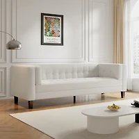 Streamdale Furniture Luxurious Velvet 3-Seater Sofa with Durable Eucalyptus Frame