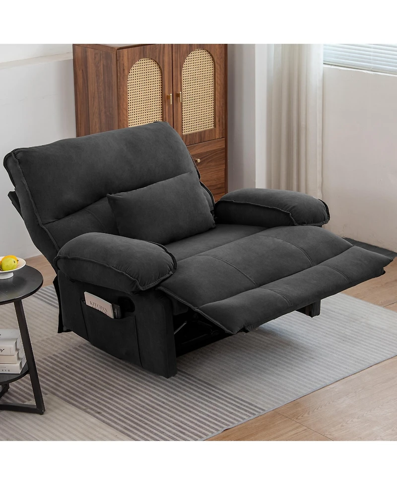 Streamdale Oversized Push-Back Recliner with Super Soft Fleece