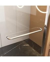 Streamdale Furniture 56"-60"W x 72"H Semi-Frameless Double Sliding Shower Door