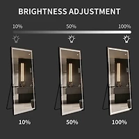 Streamdale Full-Length Led Mirror with Stand, 4mm Hd Silver Mirror