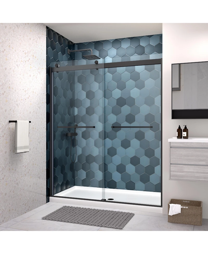 Streamdale Bypass Shower Door, 56"-60"W x 74"H, Tempered Glass