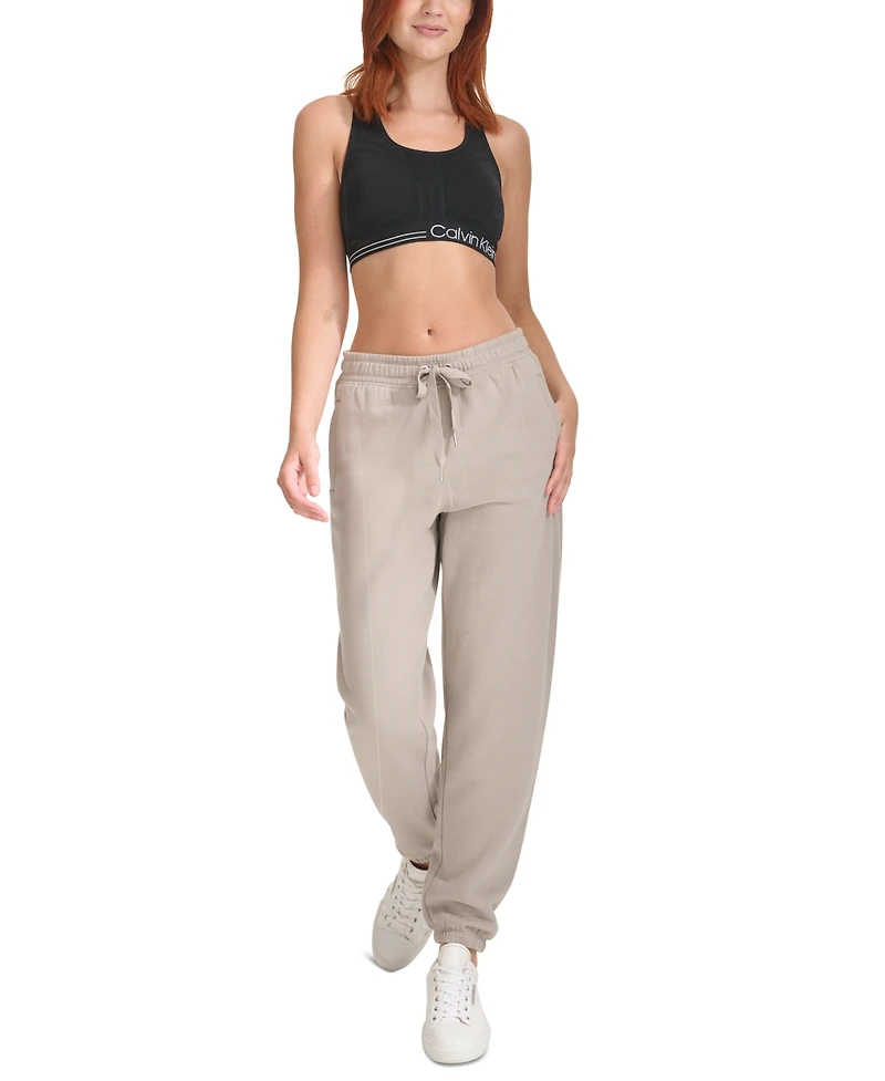 Calvin Klein Women's Fleece High Waist Drawstring Sweatpants
