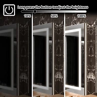 Smart Led Medicine Cabinet with Anti-Fog, Dimming, Outlet