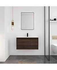 Streamdale 36" Floating Vanity with Gel Sink Ample Storage, Soft-Close, Durable