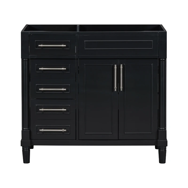 Streamdale 36" Freestanding Bathroom Vanity with Ample Storage, Solid Wood Frame