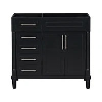 Streamdale 36" Freestanding Bathroom Vanity with Ample Storage, Solid Wood Frame
