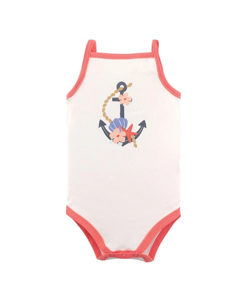 Hudson Baby Girls Cotton Sleeveless Bodysuits