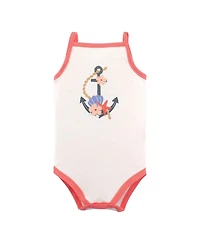 Hudson Baby Girls Cotton Sleeveless Bodysuits