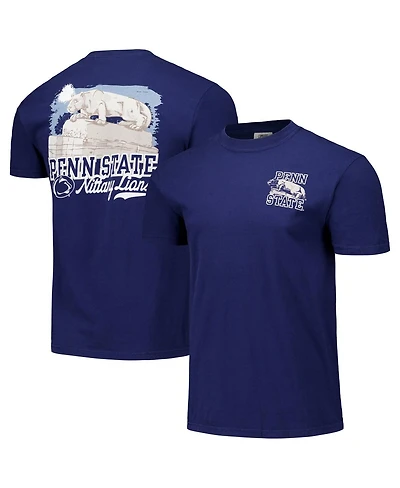 Image One Men's and Women's Navy Penn State Nittany Lions Hyper Local Lion Shrine Sketch T-Shirt