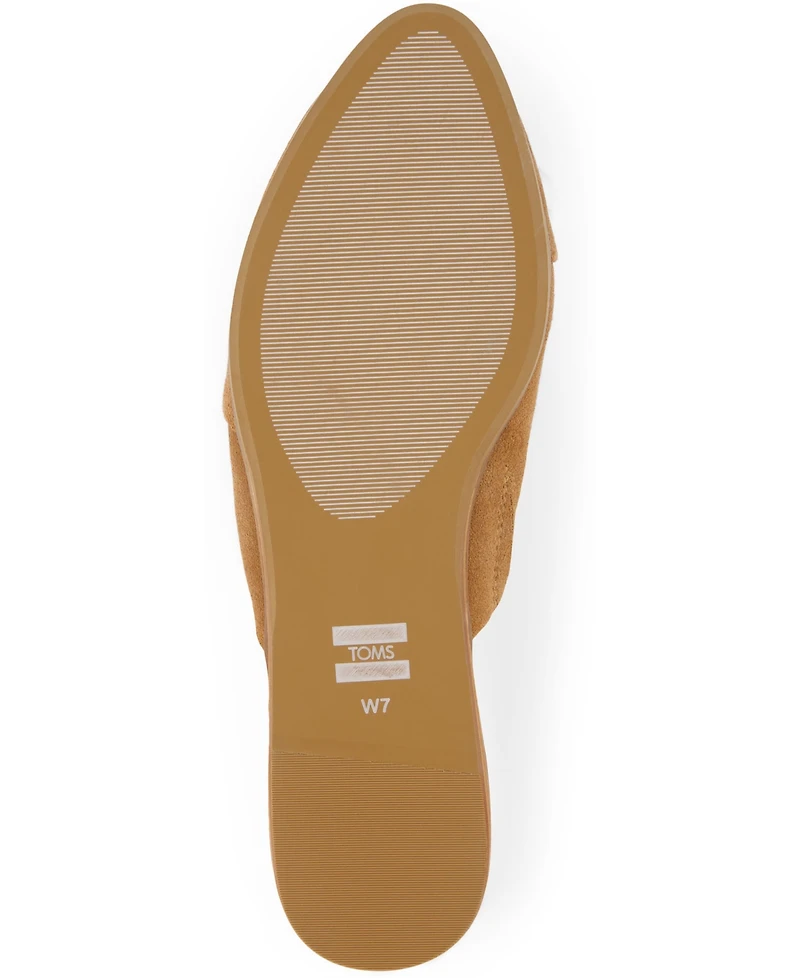 Toms Women's Jade Faux Fur Flat Slip On Mules