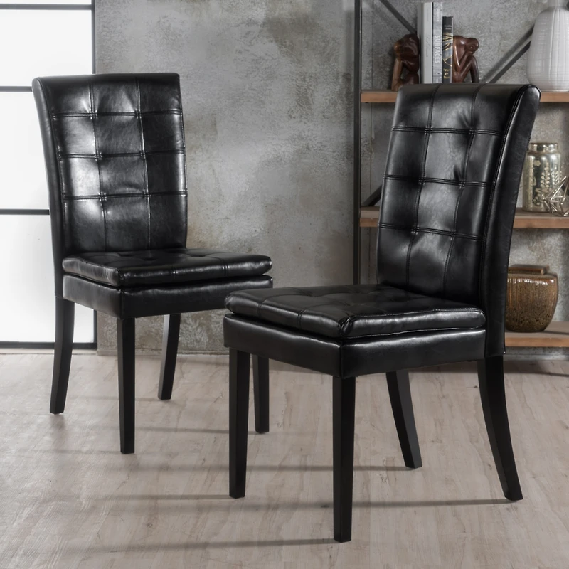 Streamdale Barrington Bonded Leather Tufted Dining Chair