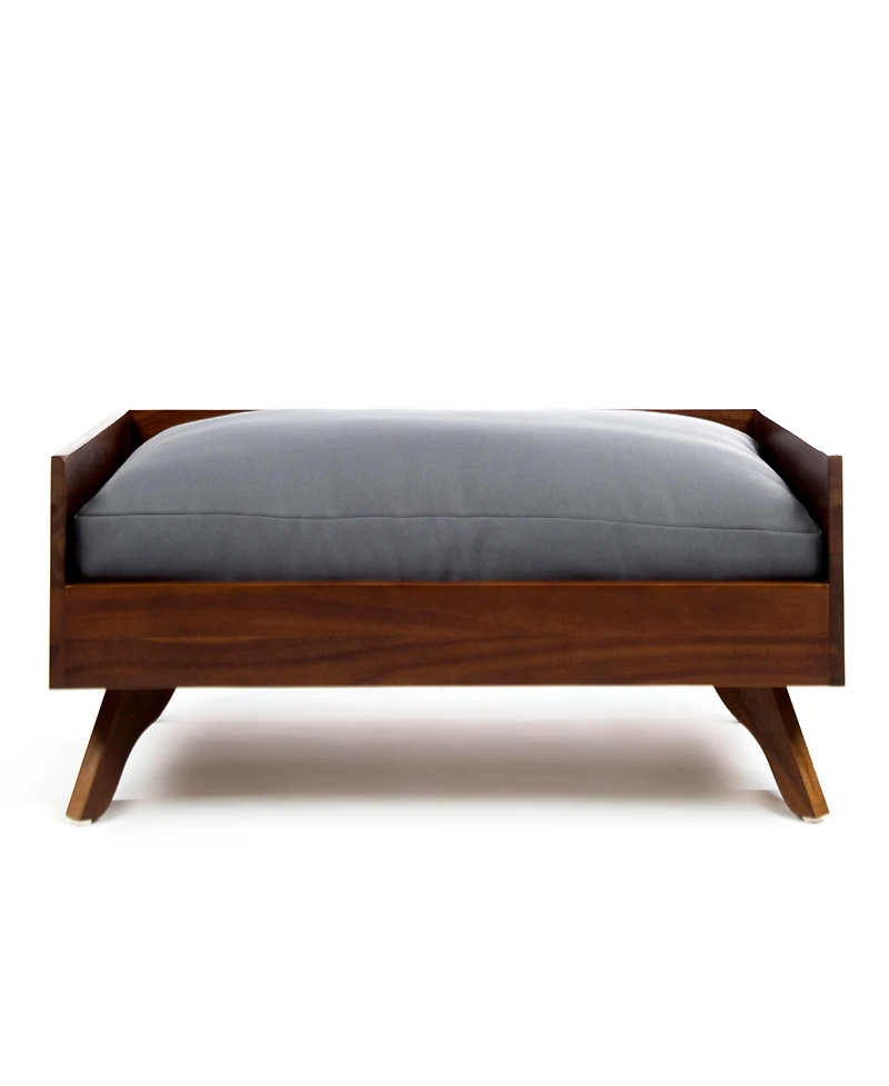 Streamdale Furniture Acacia Wood Dog Bed With Water-Resistant Mattress