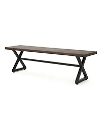 Streamdale Modern Outdoor Aluminum Bench With Steel Frame