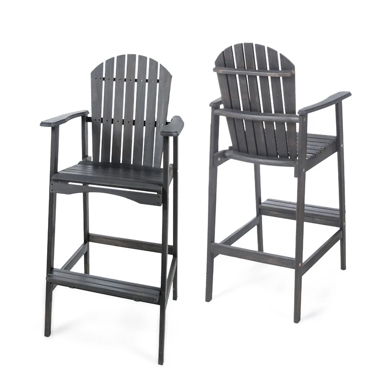 Streamdale Acacia Wood Outdoor Barstools Comfort and Style