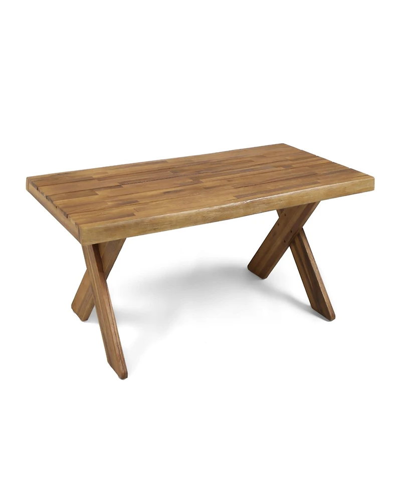 Simplie Fun Sandblast Acacia Wood Coffee Table