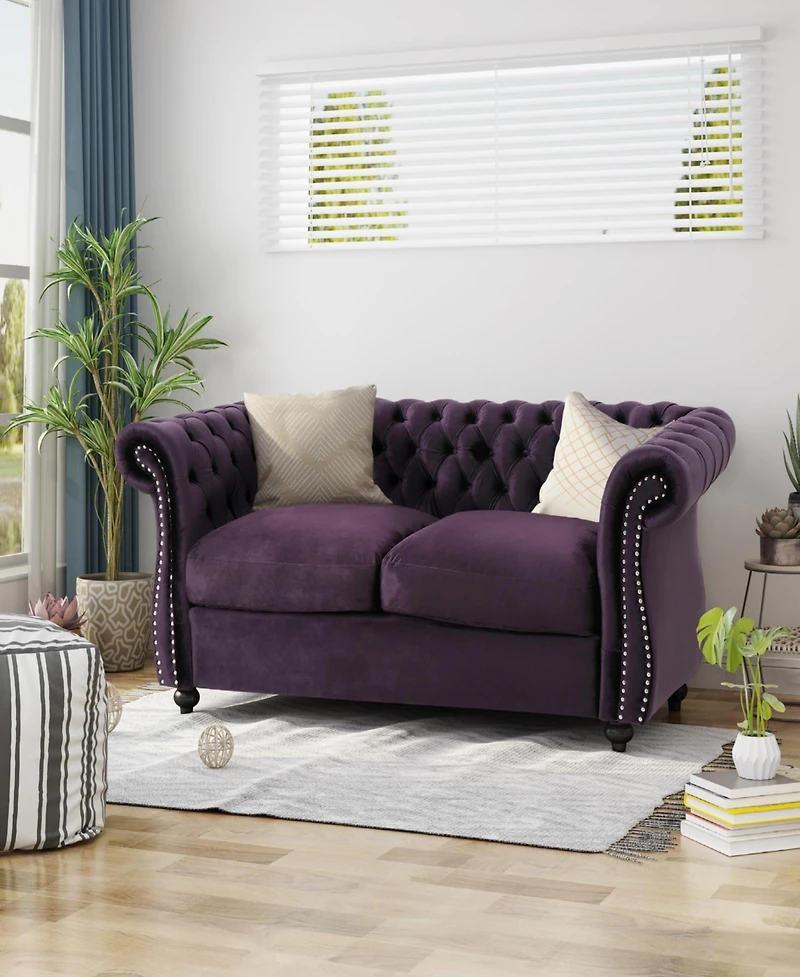 Streamdale Furniture Chesterfield Loveseat: Timeless Charm, Plush Comfort