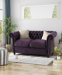 Streamdale Furniture Chesterfield Loveseat: Timeless Charm, Plush Comfort