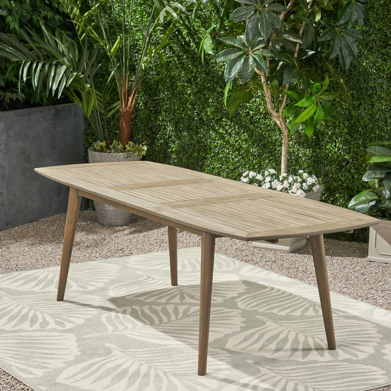 Streamdale Furniture Expandable Acacia Wood Dining Table For Outdoor Gatherings