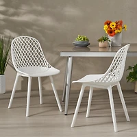 Streamdale Lily Modern Outdoor Dining Chair With Diamond Mesh