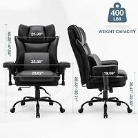 400lbs Ergonomic Office Chair with Massage Lumbar Support