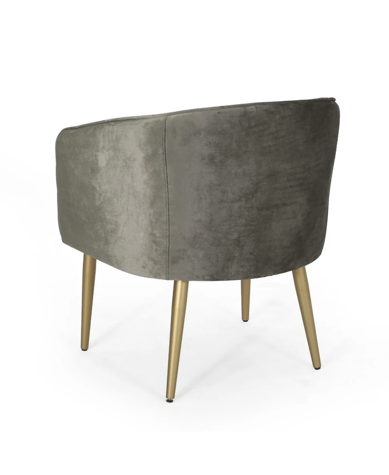Streamdale Modern Glam Velvet Dining Chair With Button Tufting