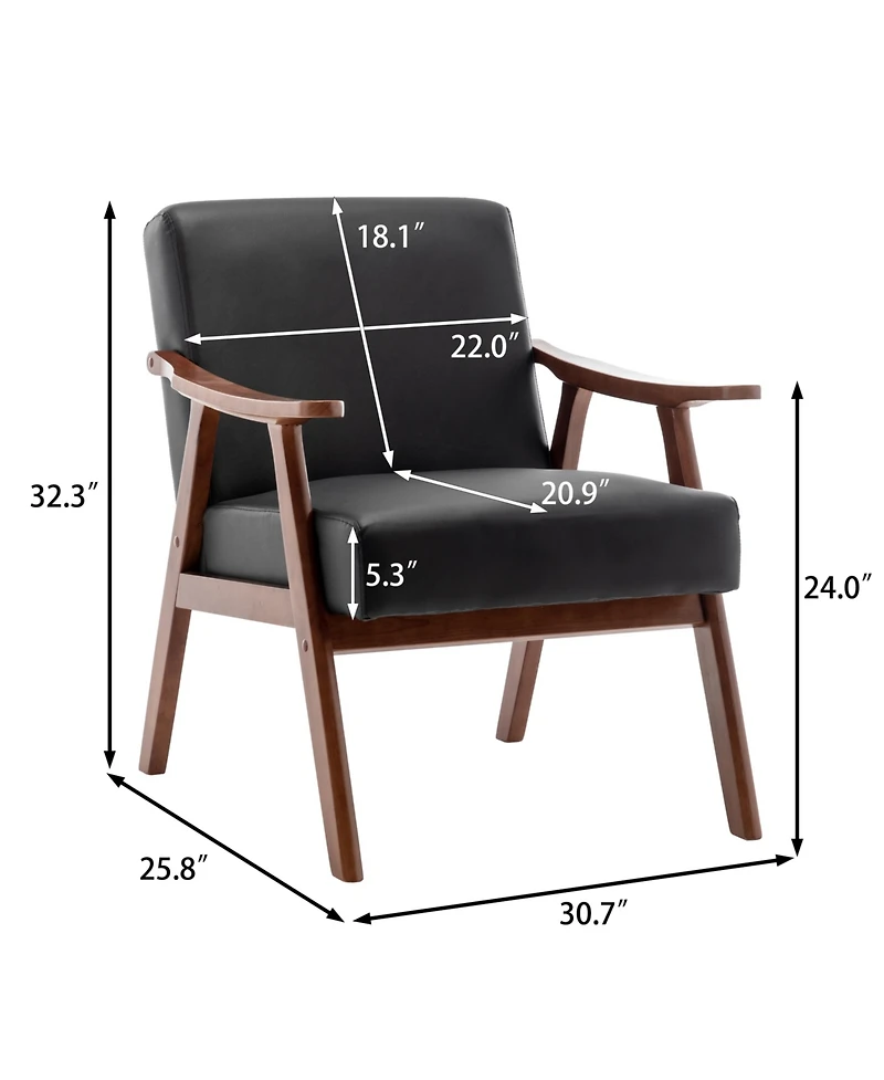 Streamdale Mid-Century Modern Wingback Chair