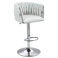 Streamdale 360 Swivel Bar Stools with Woven Cushions (Set of 2)