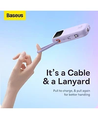 Baseus Portable Charger Power Bank,22.5W 10000mAh Fast Charging Portable Phone Charger, Purple