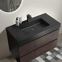 Streamdale 36" Rosewood Vanity w/ Sink & Storage