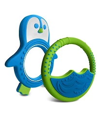 Sperric Baby Girls Penguin Teether – Fun and Cute Soothing Soft Silicone Teethers with Textured Design for an