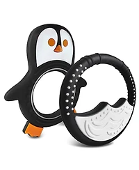 Sperric Baby Girls Penguin Teether – Fun and Cute Soothing Soft Silicone Teethers with Textured Design for an