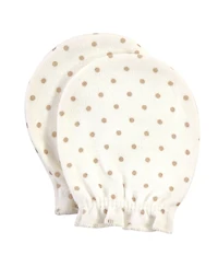 Hudson Baby Girls Cotton Scratch Mittens, Enchanted Forest, 0-6 Months