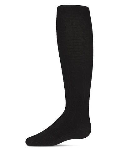 Memoi Girls Pique Chain Pima Cotton Tights
