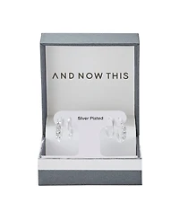 And Now This Clear Crystal Duo Hoop Earring Set