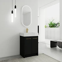 Streamdale 24" Freestanding Vanity with Resin Sink, Soft-Close Door