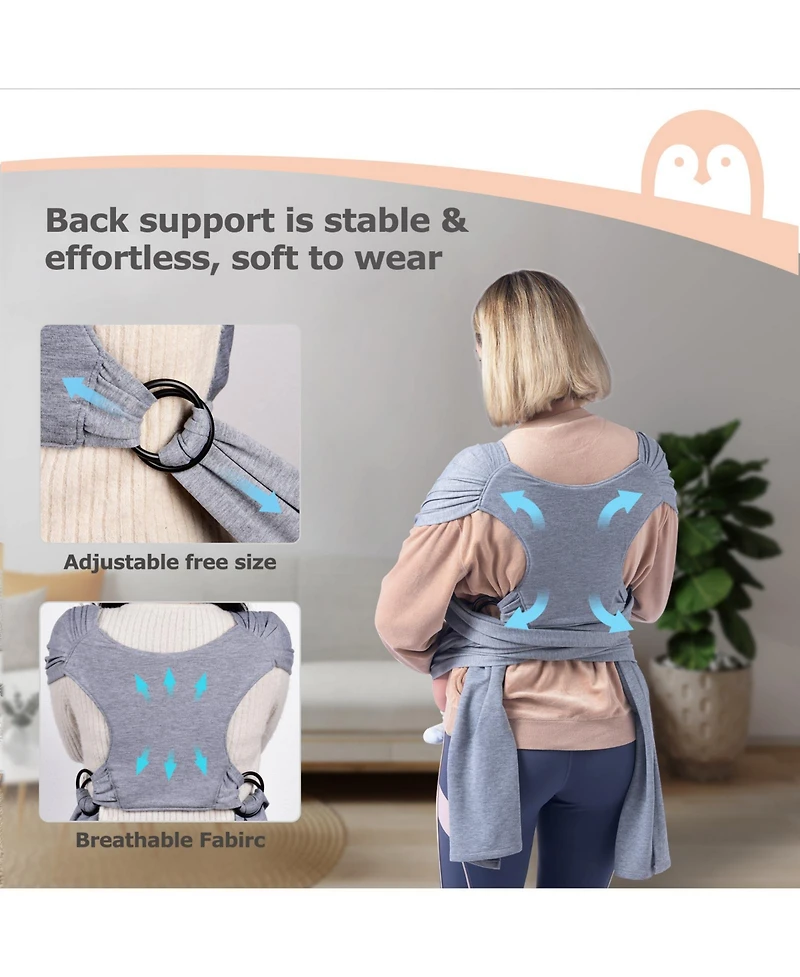 Momcozy Easy to Wear Hands Free - Baby Wrap Carrier