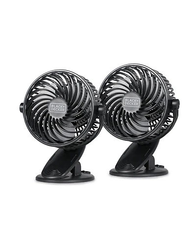 4" Convertible Cooling Fan, Clip Fan and Standing Fan with 3 Speed Settings, 2-Pack