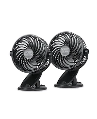 4" Convertible Cooling Fan, Clip Fan and Standing Fan with 3 Speed Settings, 2-Pack