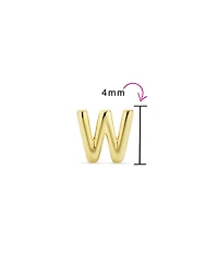 Bling Jewelry Abc Minimalist Yellow 14K Gold Capital Block Alphabet Letter Initial Stud Earrings Safety Ball Screwback Posts