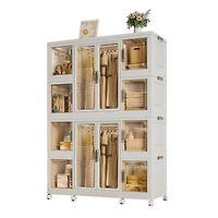 Streamdale Magnetic Closet Organizer 12 Cubes, 2 Rods, 16 Hangers
