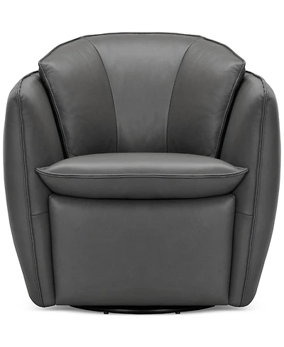 Kettner 32" Leather Swivel Chair, Created for Macy's